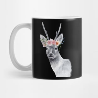 Wild Deer Roa Doe Elk Spirit Floral Head Wildlife Rescue Mug